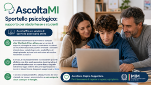 Scopri di più sull'articolo ”AscoltaMI”, AL VIA IL NUOVO SERVIZIO NAZIONALE DI SUPPORTO PSICOLOGICO PER GLI STUDENTI