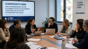Scopri di più sull'articolo CONFRONTO AL MIM SULLA DEFINIZIONE DEI CRITERI E LE MODALITA’ DELLO SVOLGIMENTO A DISTANZA DELLE ATTIVITA’ DI CARATTERE COLLEGIALE