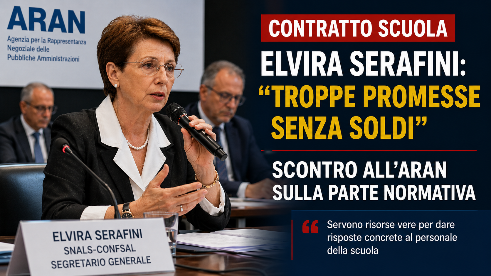 Al momento stai visualizzando RINNOVO DEL CCNL ISTRUZIONE E RICERCA 2025-2027: PRIMO CONFRONTO ALL’ARAN SULLA PARTE NORMATIVA – LO SNALS-CONFSAL CHIEDE UN CONTRATTO REALMENTE UTILE AI LAVORATORI