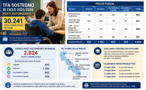 Scopri di più sull'articolo TFA SOSTEGNO XI CICLO 2025/2026 – AUTORIZZATI 30.241 POSTI – PUBBLICATO IL DECRETO CON LA RIPARTIZIONE PER UNIVERSITÀ E IL CALENDARIO DELLE PROVE