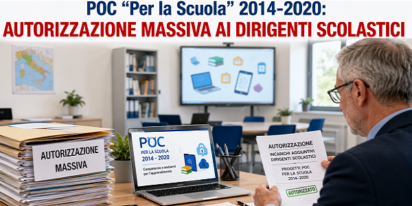 Al momento stai visualizzando POC ”PER LA SCUOLA” 2014-2020: L’USR PUGLIA AUTORIZZA IN VIA MASSIVA I DIRIGENTI SCOLASTICI PER GLI INCARICHI AGGIUNTIVI