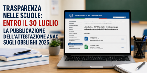 Scopri di più sull'articolo TRASPARENZA NELLE SCUOLE: ENTRO IL 30 LUGLIO LA PUBBLICAZIONE DELL’ATTESTAZIONE ANAC SUGLI OBBLIGHI 2025