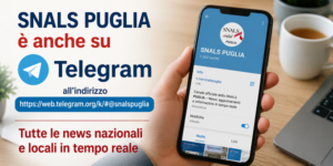 Scopri di più sull'articolo SNALS PUGLIA E’ ANCHE SU TELEGRAM