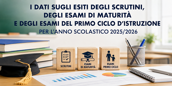 Al momento stai visualizzando I DATI SUGLI ESITI DEGLI SCRUTINI, DEGLI ESAMI DI MATURITÀ E DEGLI ESAMI DEL PRIMO CICLO D’ISTRUZIONE PER L’ANNO SCOLASTICO 2025/2026