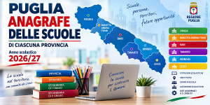 Scopri di più sull'articolo ANAGRAFE SCUOLE REGIONE PUGLIA A.S. 2026/2027