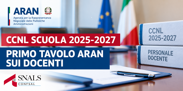 Al momento stai visualizzando CCNL SCUOLA 2025-2027: AVVIATO ALL’ARAN IL PRIMO TAVOLO TECNICO SUL PERSONALE DOCENTE