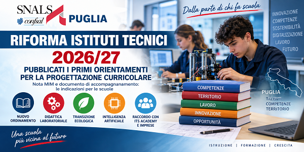Al momento stai visualizzando RIFORMA DEGLI ISTITUTI TECNICI 2026/27: NASCE UNA NUOVA SCUOLA DELL’INNOVAZIONE TRA COMPETENZE, FILIERA TECNOLOGICO-PROFESSIONALE E RACCORDO CON IL MONDO PRODUTTIVO