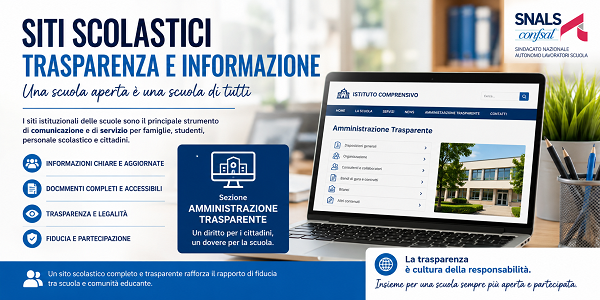 Al momento stai visualizzando TRASPARENZA E SITI WEB SCOLASTICI: UNA SFIDA ANCORA APERTA PER MOLTE SCUOLE